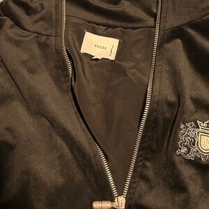 Rhude Black Embroidered Zip Jacket brand new